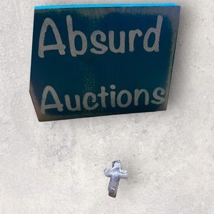 Amethyst Cross Crystal Pendant, 1 x 3/4 inch